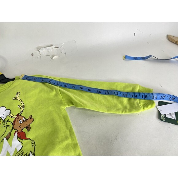 Dr. Seuss The Grinch Long Sleeve Sweatshirt Pants 2pc Set Outfit Boys Girls 3T - Picture 7 of 11